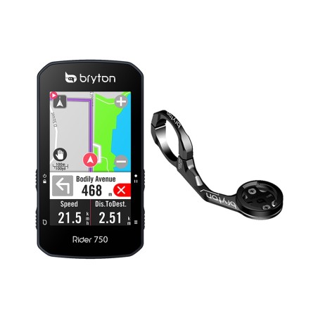 BRYTON RIDER 750E Bryton Rider 750E GPS CICLOCOMPUTER TOUCHSCREEN + STAFFA FRONTALE ALU